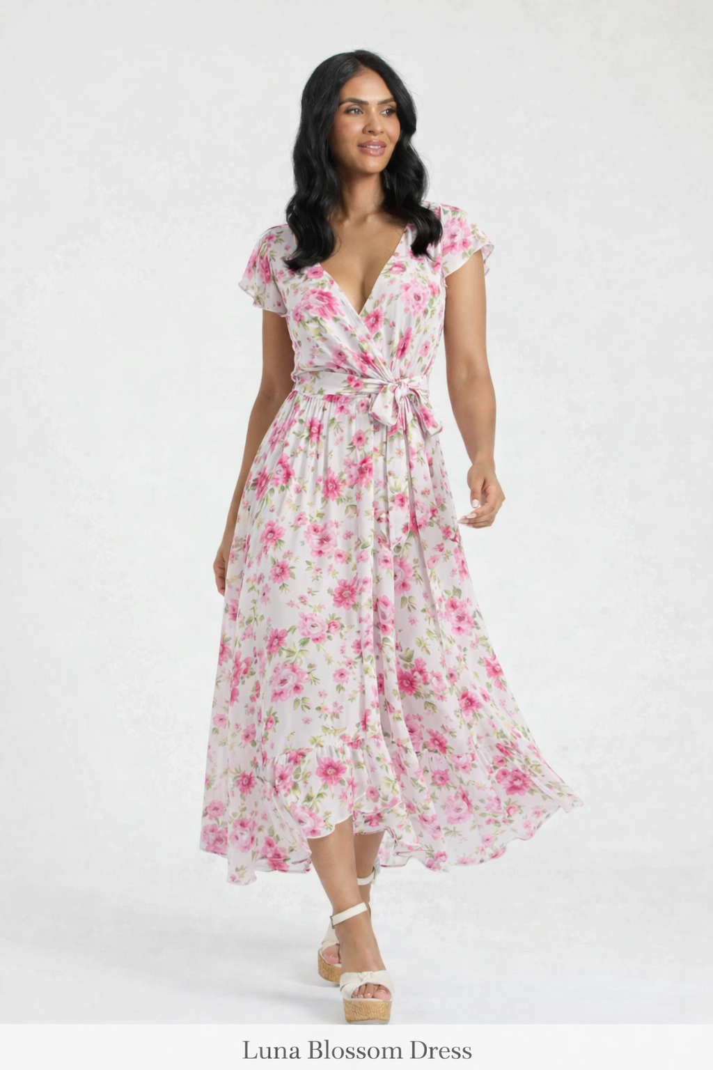 Luna Blossom Dress – Élégance Florale Intemporelle
